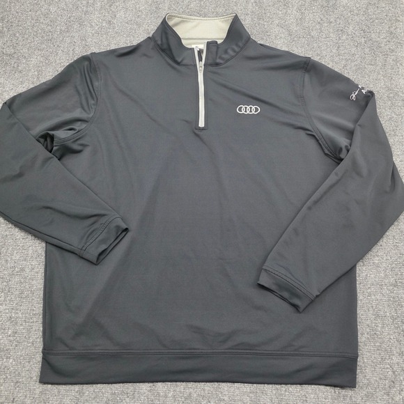 Peter Millar Other - Peter Millar Audi Quarter Zip Pullover Mens XL Black Performance Golf Sweater
